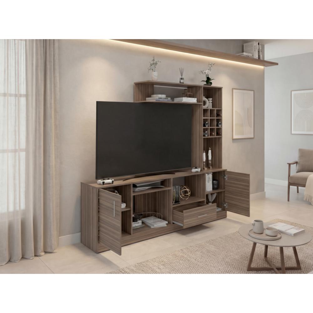 Mesa Para Tv Ascher, Avellana, Para Televisor de 60 Pulgadas