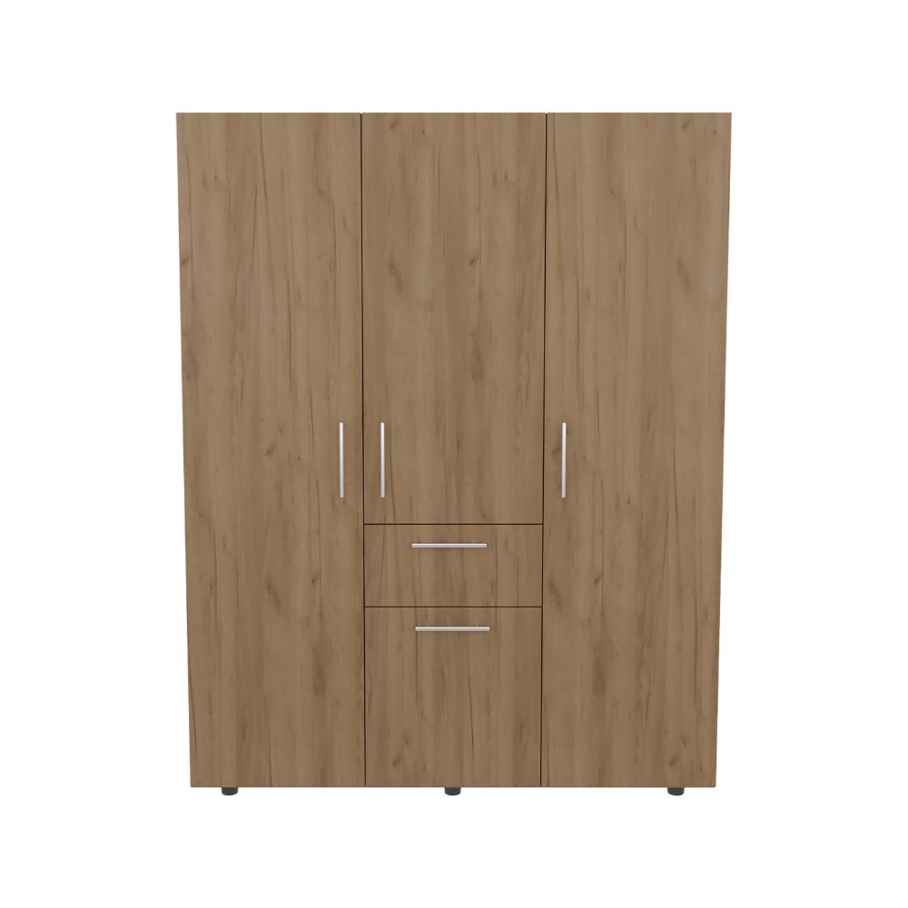 Closet Bariloche Bombay Eco ll, Fresno Europeo, Con Variedad de Entrepaños y Cuatro Puertas Abatibles ZF