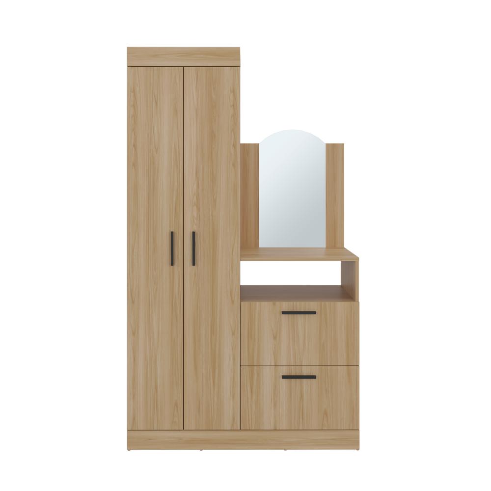 Closet Tocador Praga, Fresno Europeo, con diseño moderno incluye Espejo