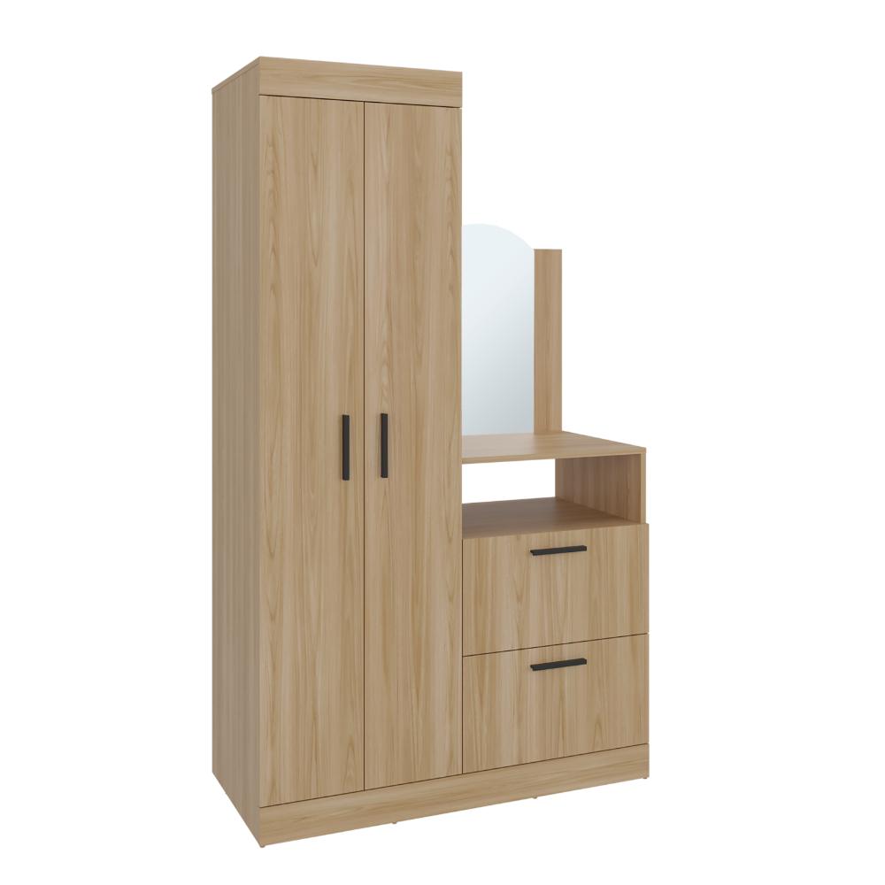 Closet Tocador Praga, Fresno Europeo, con diseño moderno incluye Espejo