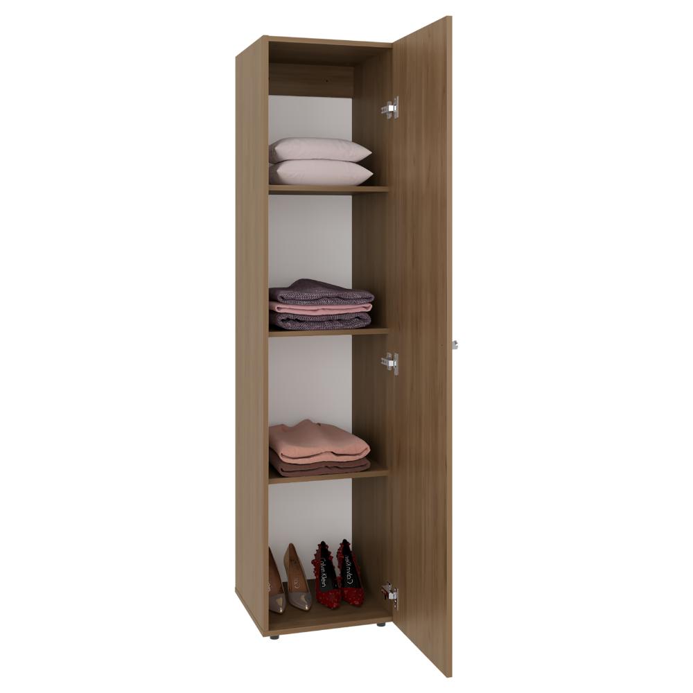 Closet Con Espejo Alma, Kronos Fresno, Diseño moderno con entrepaños y puerta ZF
