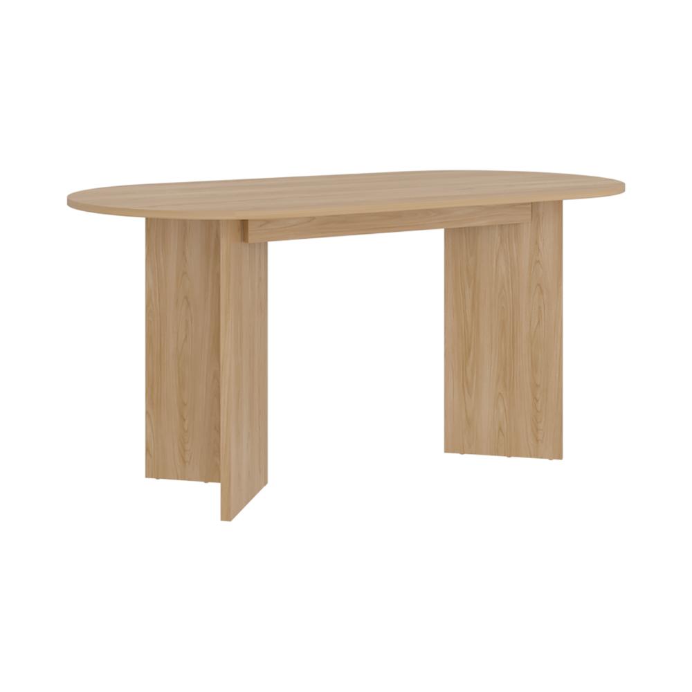 Mesa Comedor Ted, Fresno Europeo, con Amplia Superficie, No Incluye Sillas