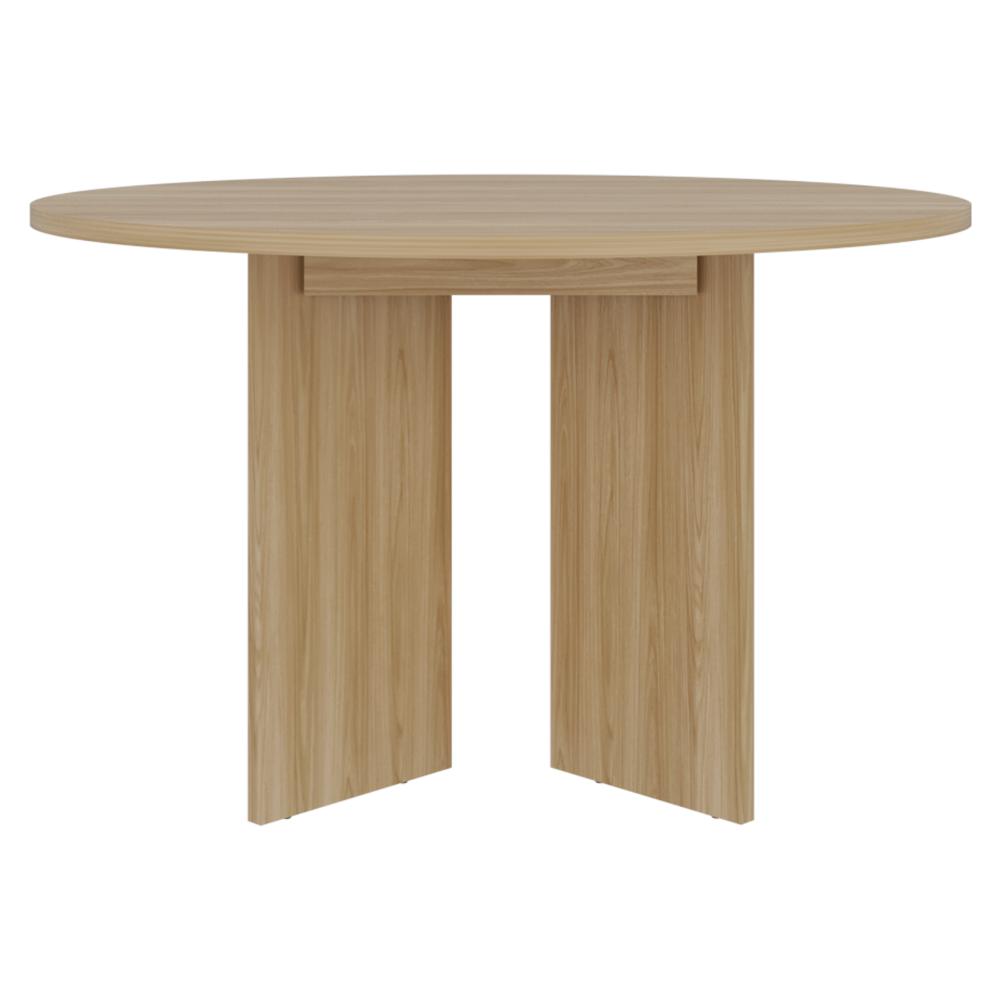 Mesa para Comedor Ted Circular, Fresno Europeo, con Puestos para 4 personas, No Incluye Sillas ZF