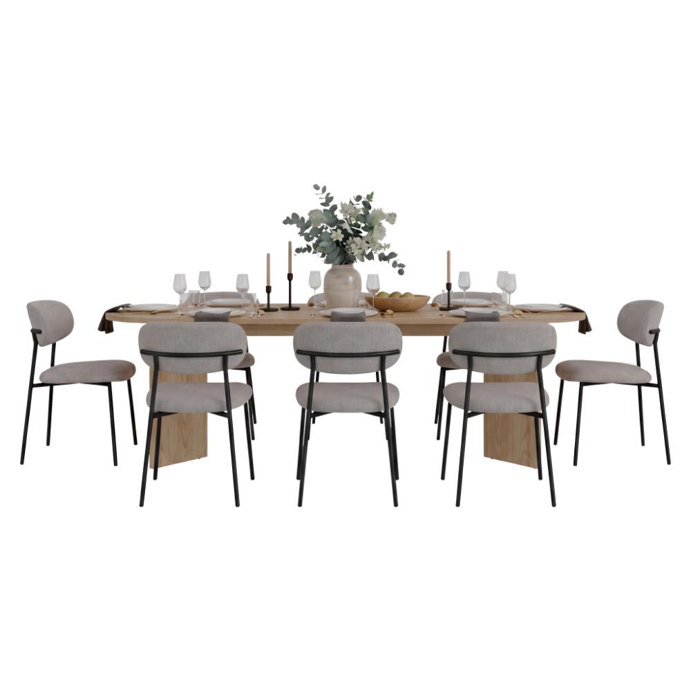 Mesa para Comedor Ted 241, Fresno Europeo, para Seis Puestos, No Incluye Sillas