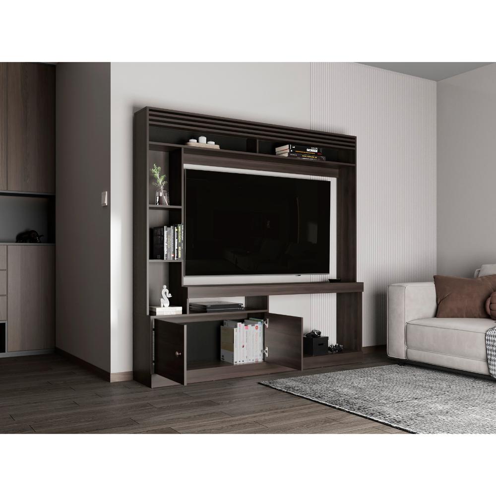 Mesa Para Tv Roy, Nogal Europeo, con Espacio Para Televisor de 50 Pulgadas ZF