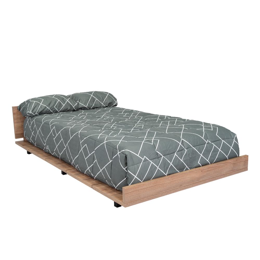 Cama Sencilla Wesley, Miel, con Patas Metálicas