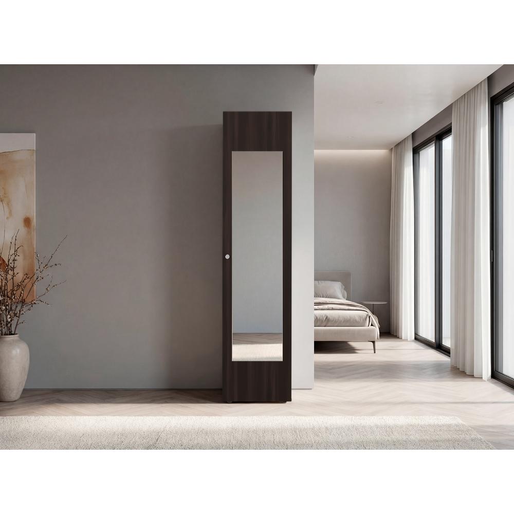 Clóset con Espejo Alma, Kronos Nogal, Diseño Moderno con Entrepaños y Puerta ZF