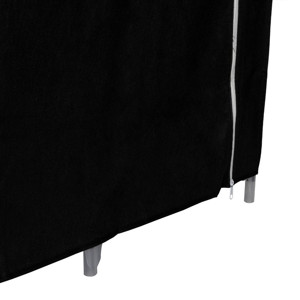 Closet Portátil Garment, Negro, Variedad de Entrepaños en Tela
