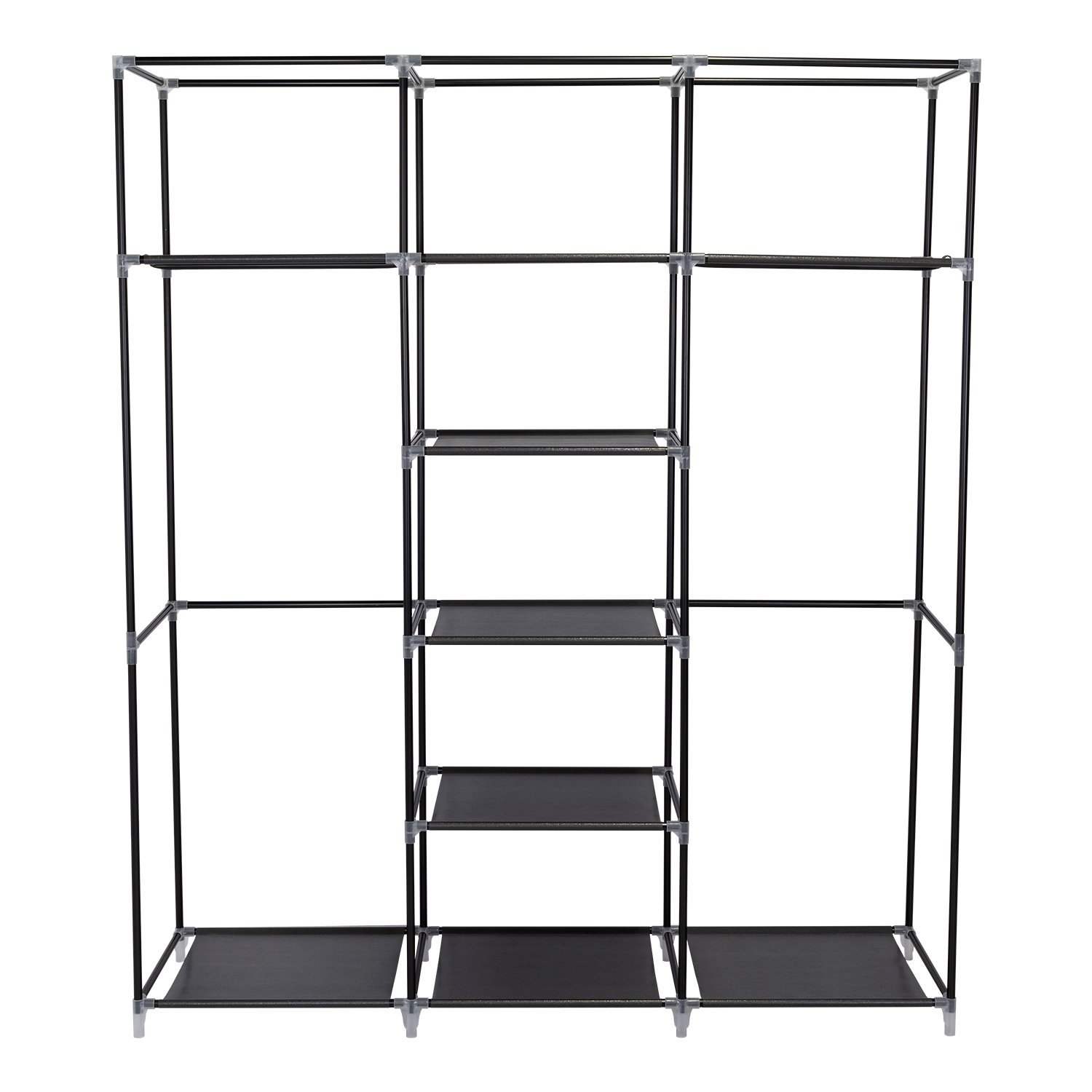 Closet Portátil Jesan, Negro, Variedad de Entrepaños en Tela