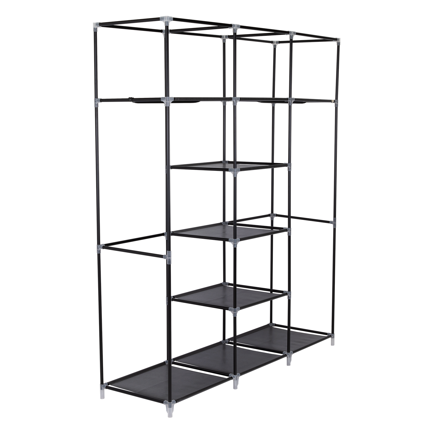 Closet Portátil Jesan, Negro, Variedad de Entrepaños en Tela