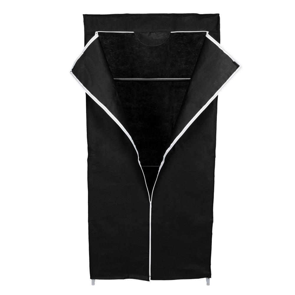 Closet Portátil Jeasken, Negro, Variedad de Entrepaños en Tela