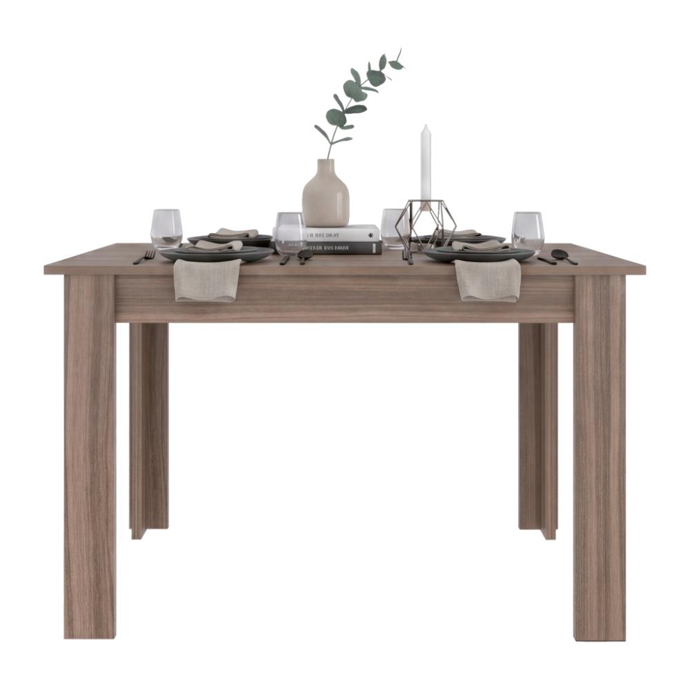 Mesa para Comedor Estrella 120, Avellana, con Espacio para Cuatro Personas, No Incluye Sillas