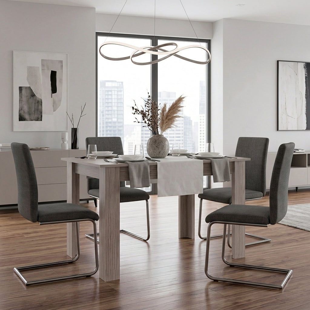 Mesa para Comedor Estrella 120, Positano, con Espacio para Cuatro Personas, No Incluye Sillas