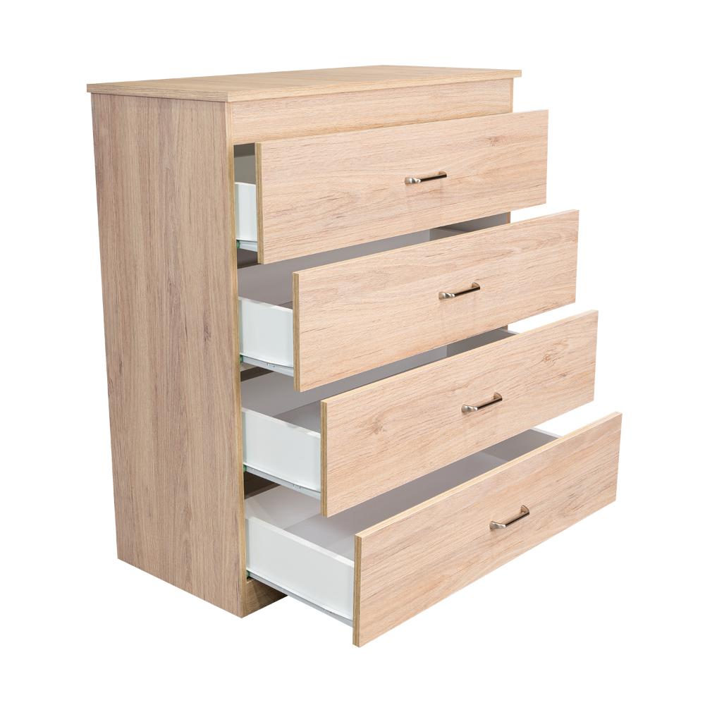 Organizador Marino, Beige y Blanco, con Cuatro Cajones Organizadores y Manijas Metálicas