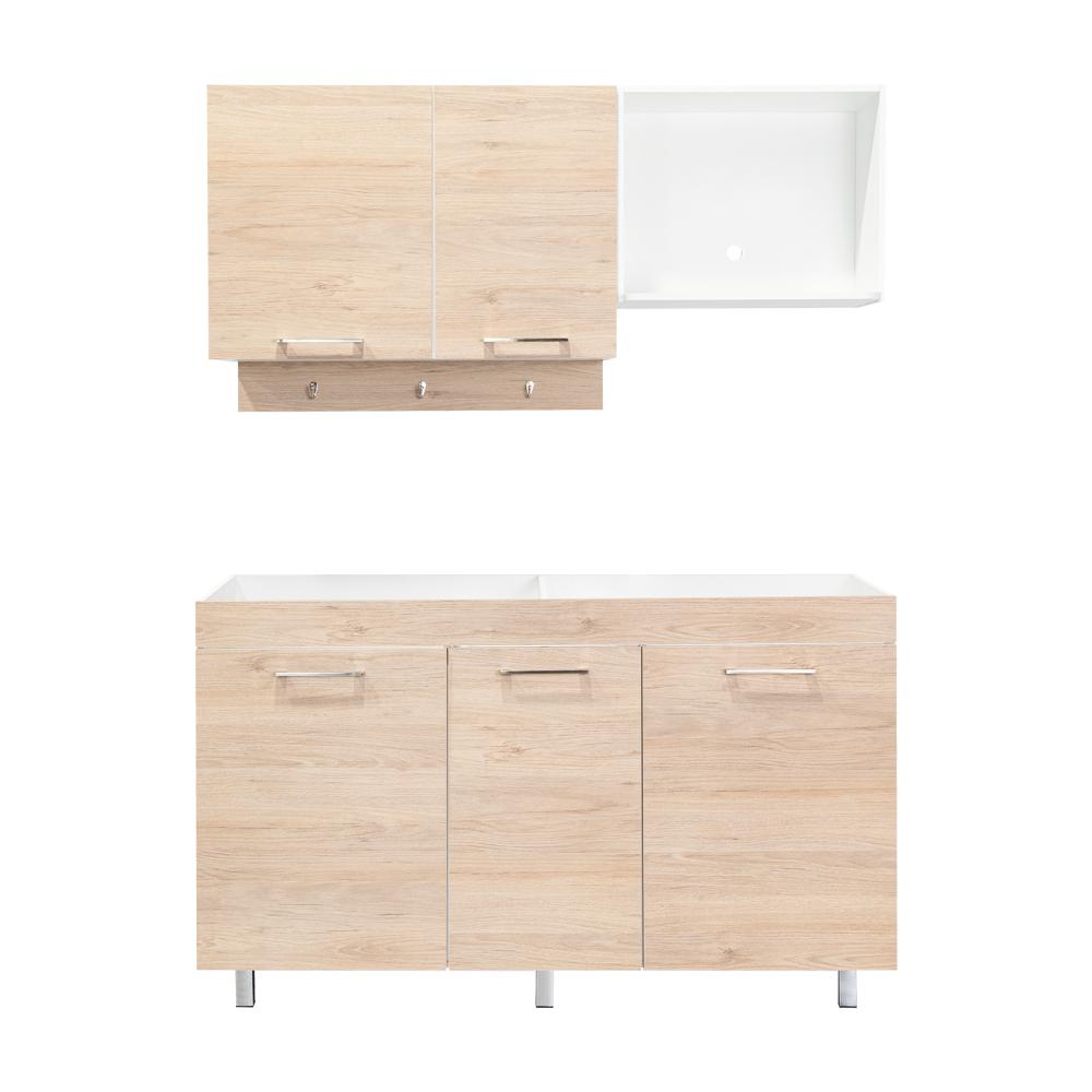 Cocina Integral Deneb, Beige y Blanco no incluye mesón