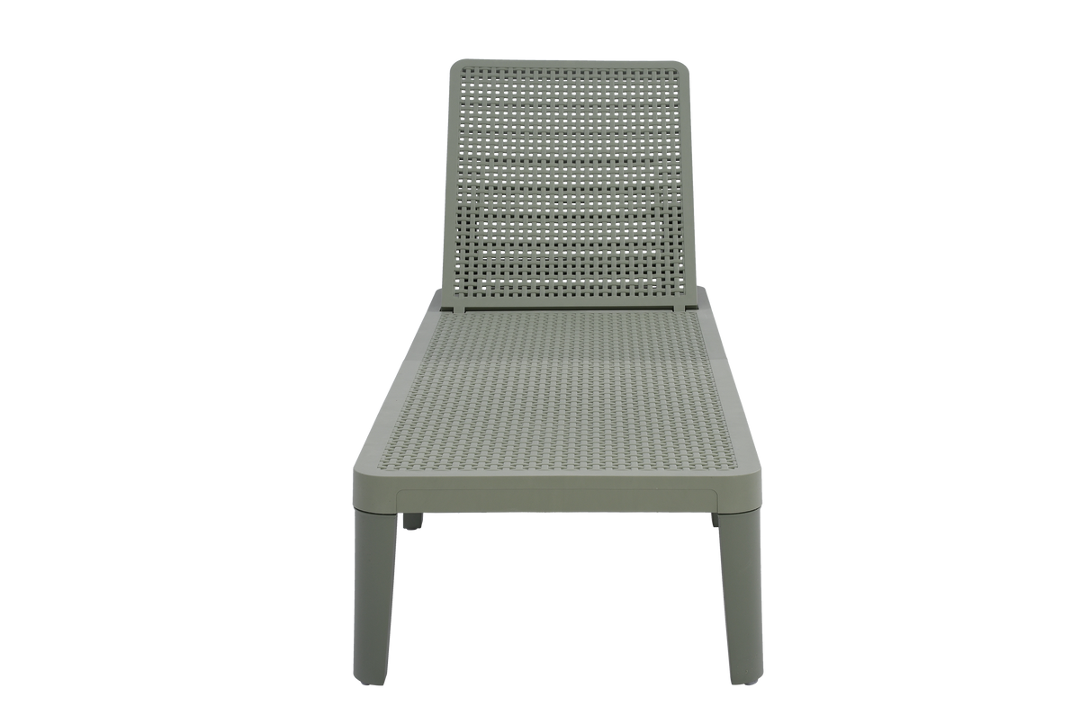Set de 2 Camas Asoleadoras Delhi, Verde, Diseño Minimalista
