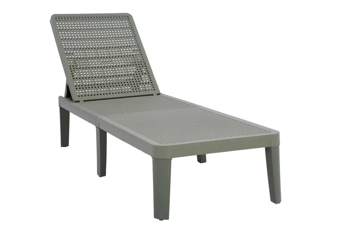 Set de 2 Camas Asoleadoras Delhi, Verde, Diseño Minimalista