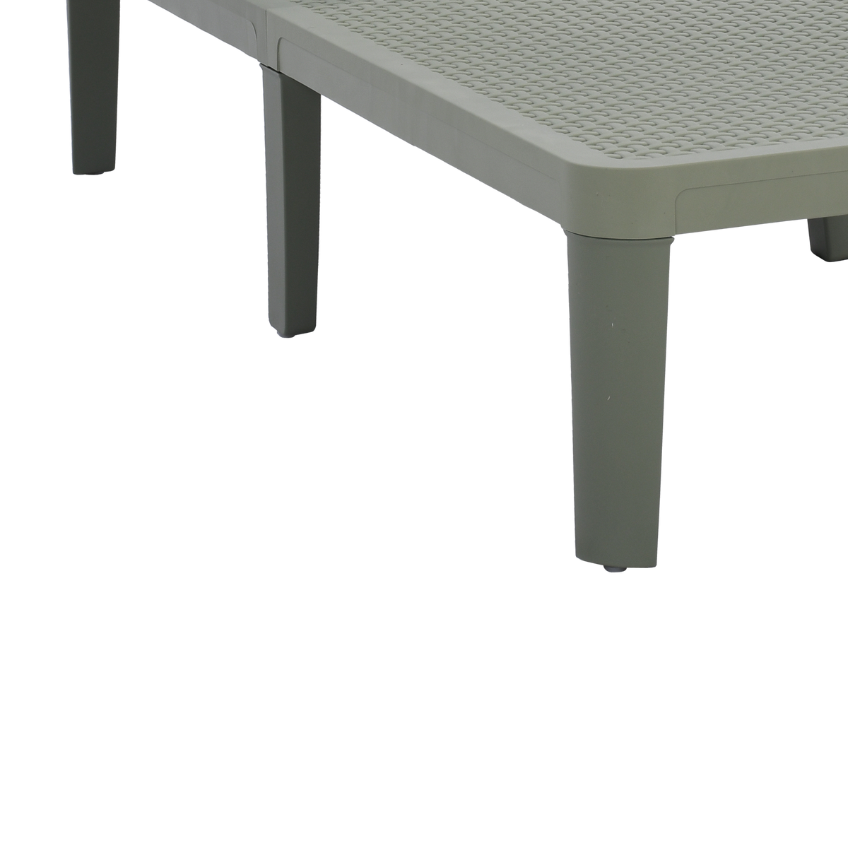 Set de 2 Camas Asoleadoras Delhi, Verde, Diseño Minimalista
