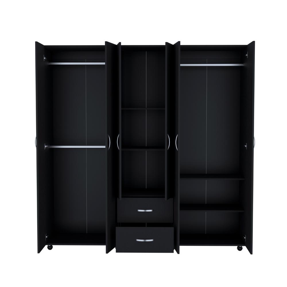 Closet Barin 200x200, Wengue, Con Cuatro Puertas Abatibles