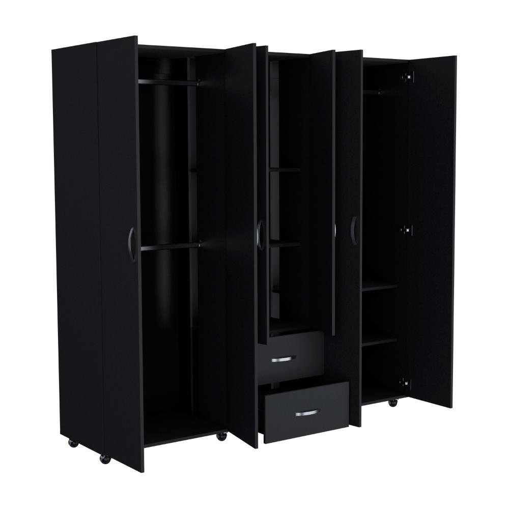 Closet Barin 200x200, Wengue, Con Cuatro Puertas Abatibles