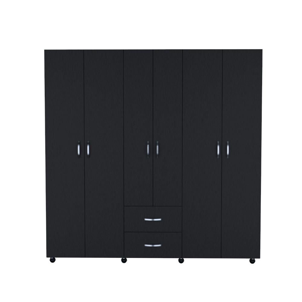 Closet Barin 200x200, Wengue, Con Cuatro Puertas Abatibles