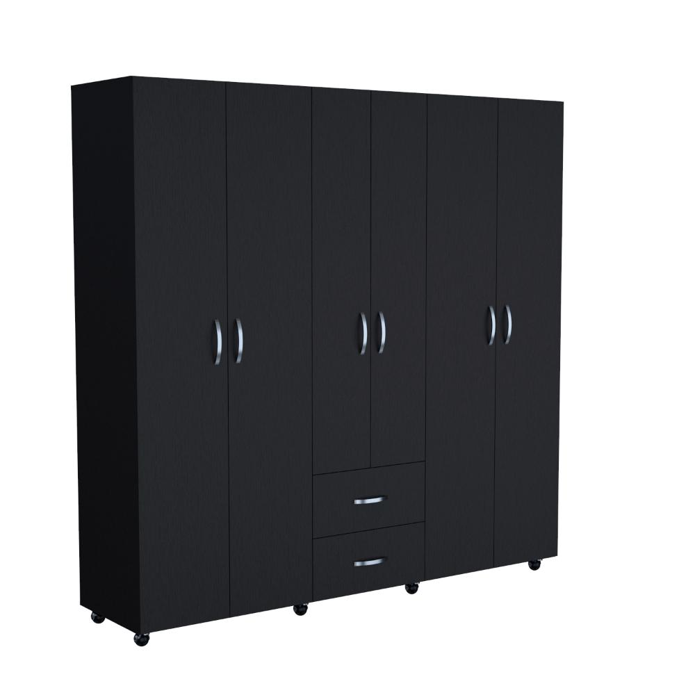 Closet Barin 200x200, Wengue, Con Cuatro Puertas Abatibles