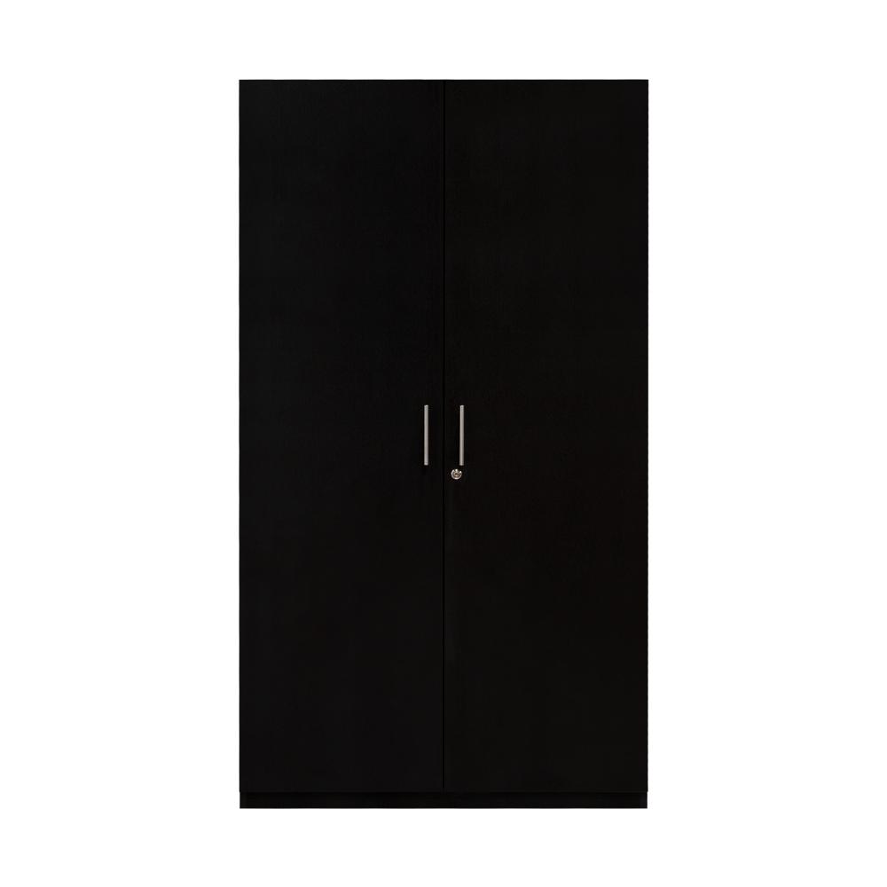 Closet Maya, Wengue, con Dos Puertas Abatibles con Cerradura y Cuatro Entrepaños