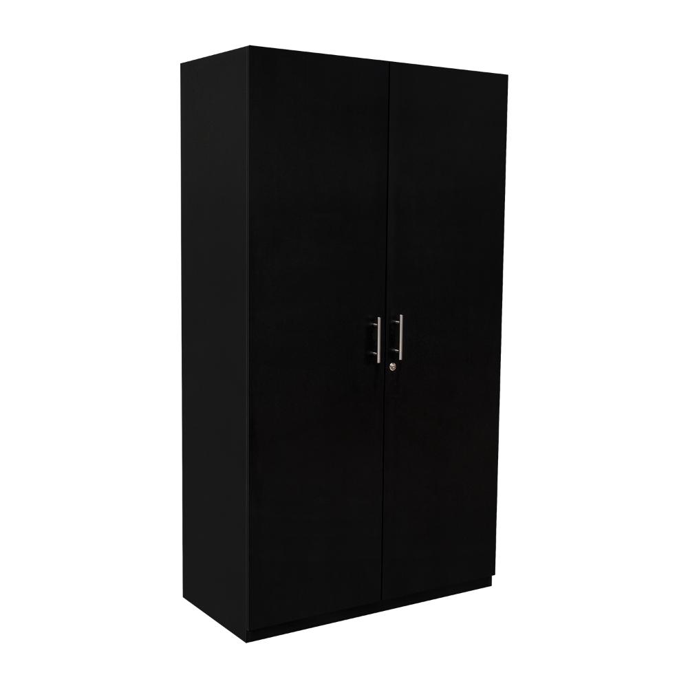 Closet Maya, Wengue, con Dos Puertas Abatibles con Cerradura y Cuatro Entrepaños
