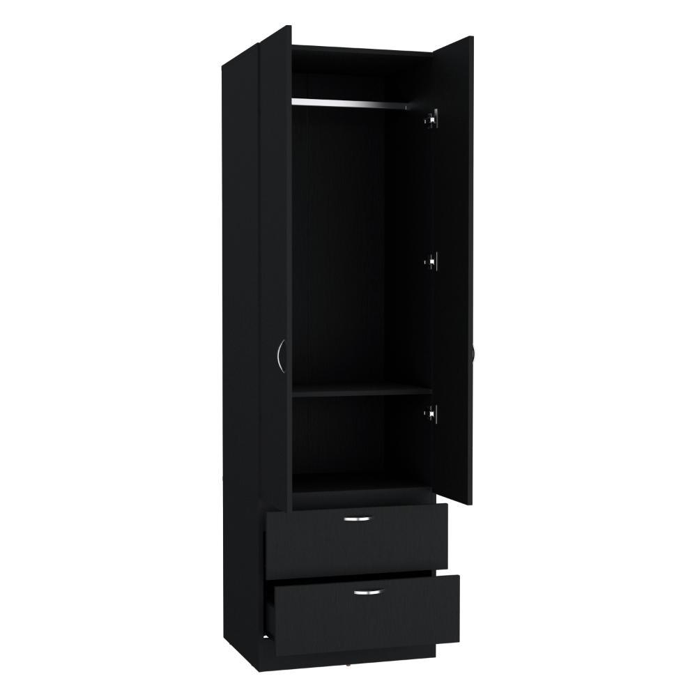 Closet Agata, Wengue, Con Dos Puertas y Dos Cajones ZF