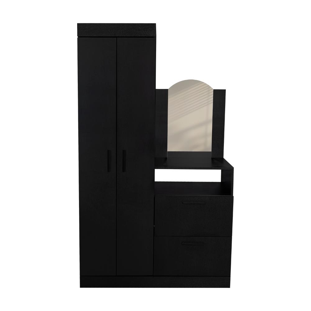 Closet Tocador Praga, Wengue, con diseño moderno incluye Espejo