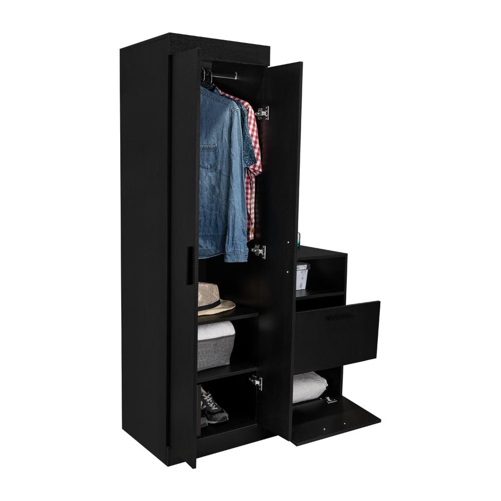 Closet Tocador Praga, Wengue, con diseño moderno incluye Espejo