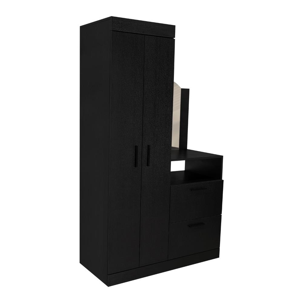 Closet Tocador Praga, Wengue, con diseño moderno incluye Espejo