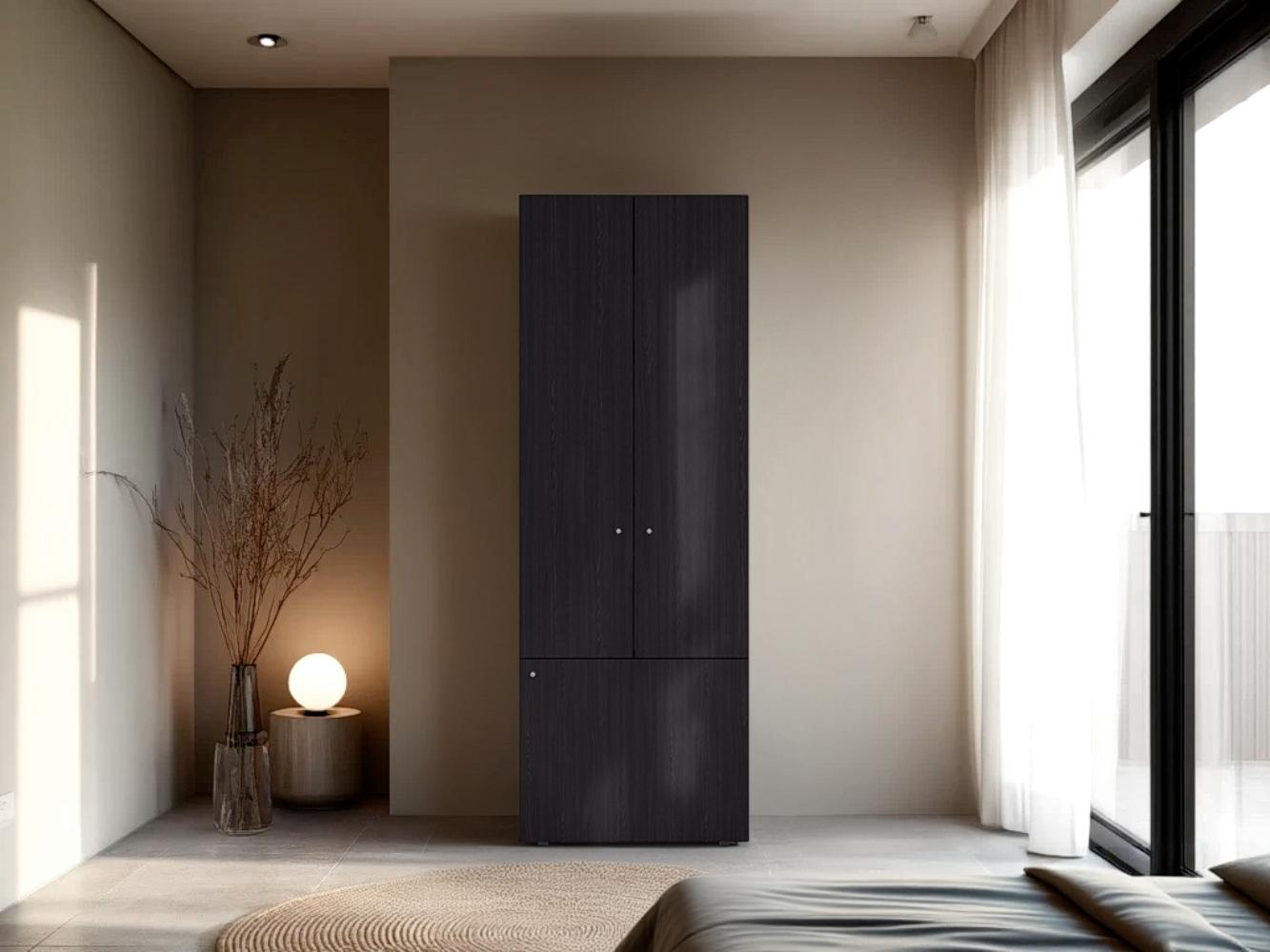 Closet Beico II, Wengue, con tres Puertas Abatibles y tres entrepaños ZF
