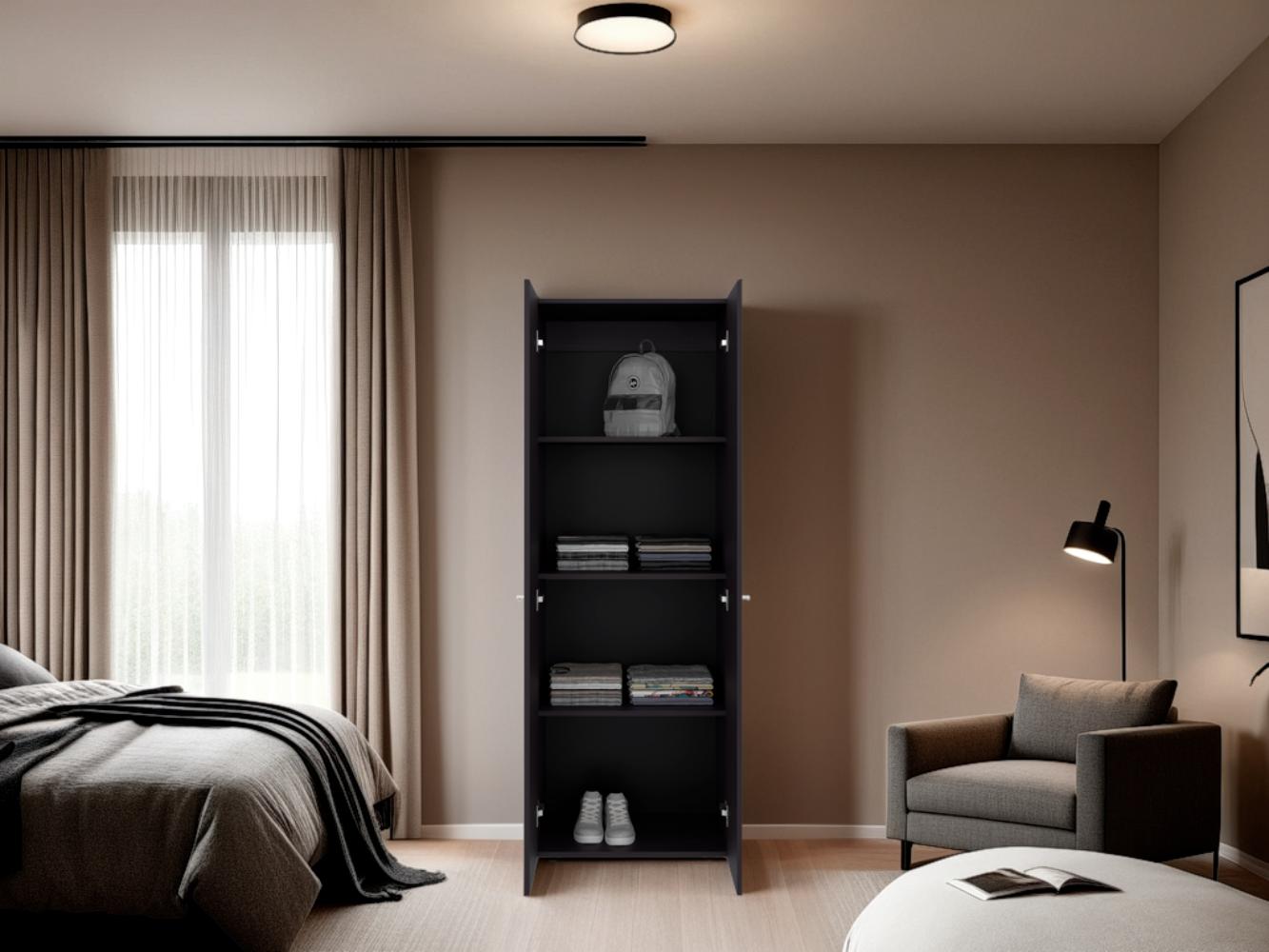 Closet Beico, Wengue, con dos Puertas Abatibles y cuatro entrepaños ZF