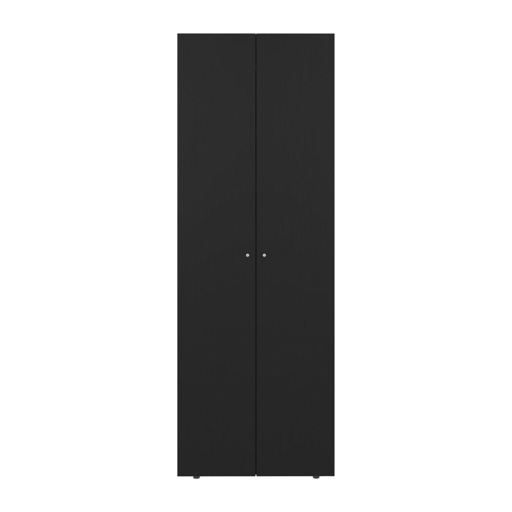 Closet Beico, Wengue, con dos Puertas Abatibles y un Tubo cromado