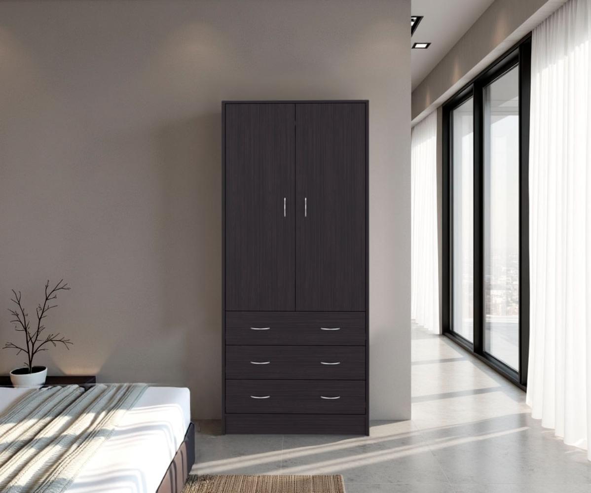 Closet Pilic, Kronos Wengue, tres cajones con gran capacidad de almacenamiento ZF