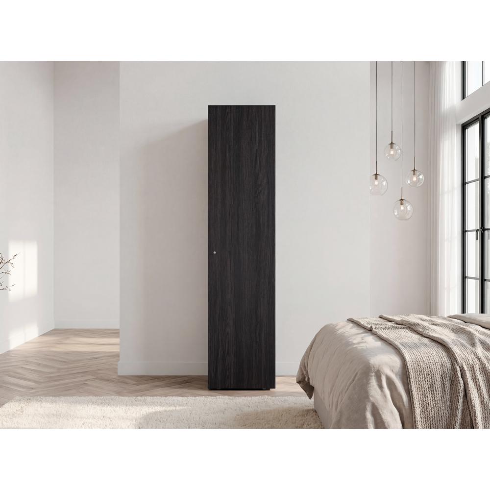 Closet Alma, Kronos Wengue, Una puerta abatible y entrepaños para guardar ropa ZF