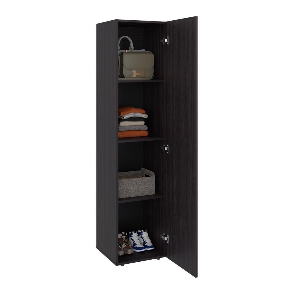 Closet Alma, Kronos Wengue, Una puerta abatible y entrepaños para guardar ropa ZF