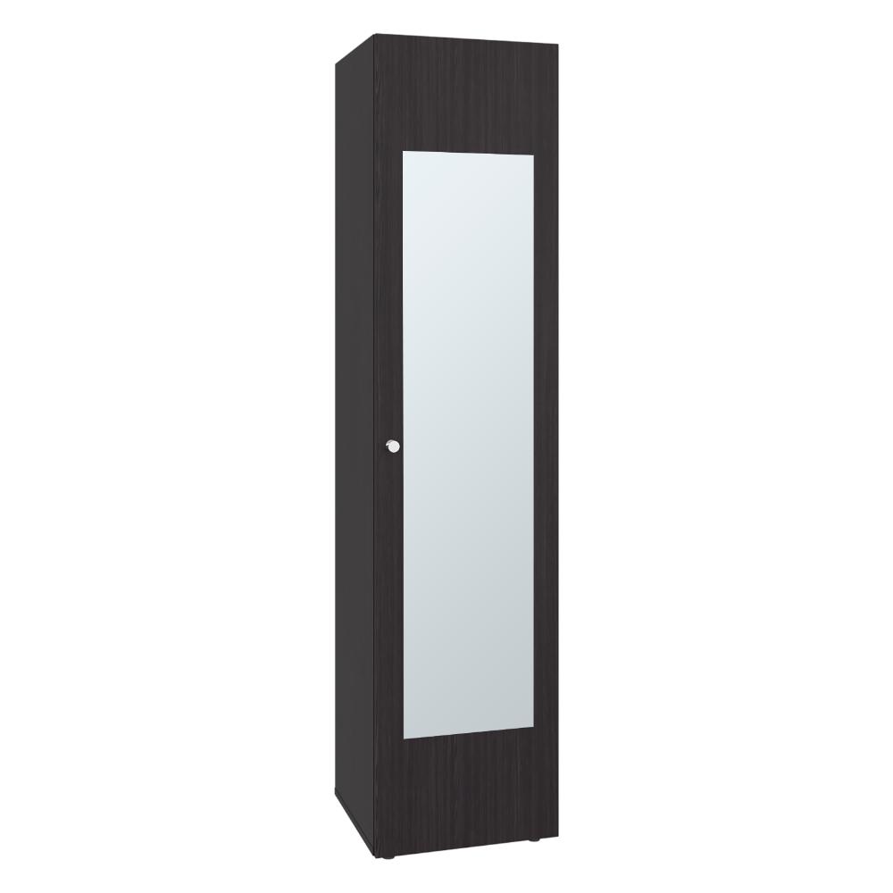Closet Con Espejo Alma, Kronos Wengue, Una puerta abatible y entrepaños para guardar ropa ZF