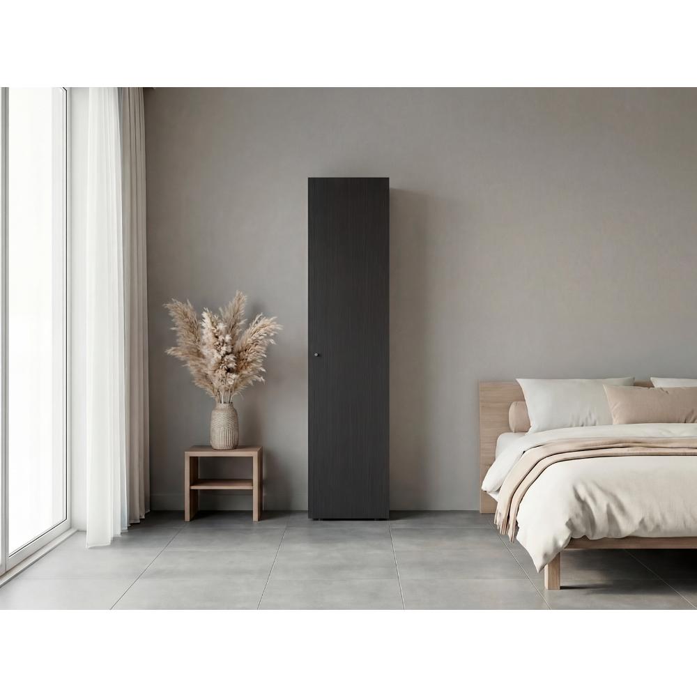 Closet Alma, Wengue, Una puerta abatible y entrepaños para guardar ropa ZF