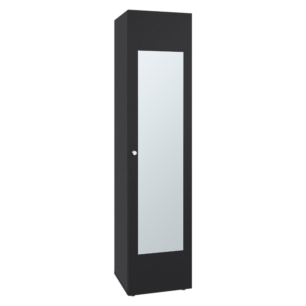 Closet Con Espejo Alma, Wengue, Una puerta abatible y entrepaños para guardar ropa ZF