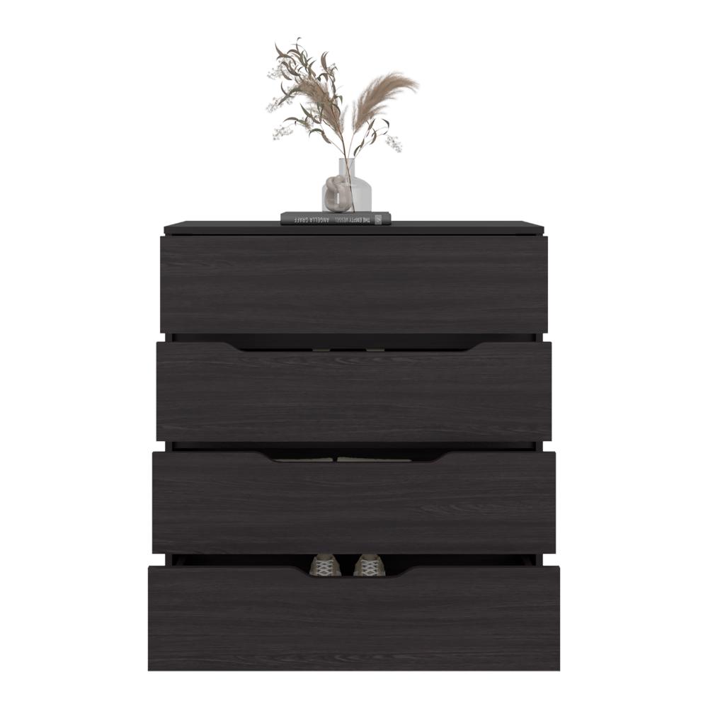 Comoda Zory, Kronos Wengue, Con cuatro cajones, diseño moderno y de fácil armado ZF