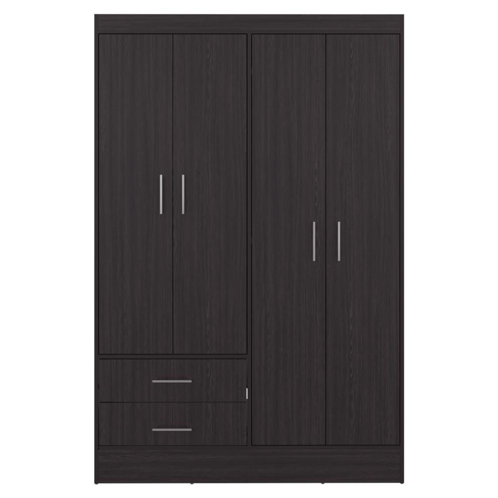 Closet Sarani, Wengue, Con 2 Cajones y 4 Puertas de Fácil Armado ZF