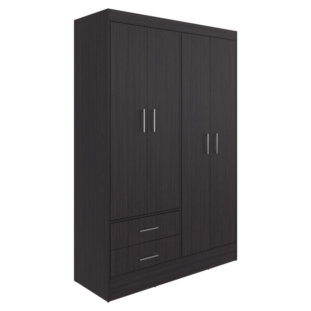 Closet Sarani, Wengue, Con 2 Cajones y 4 Puertas de Fácil Armado ZF