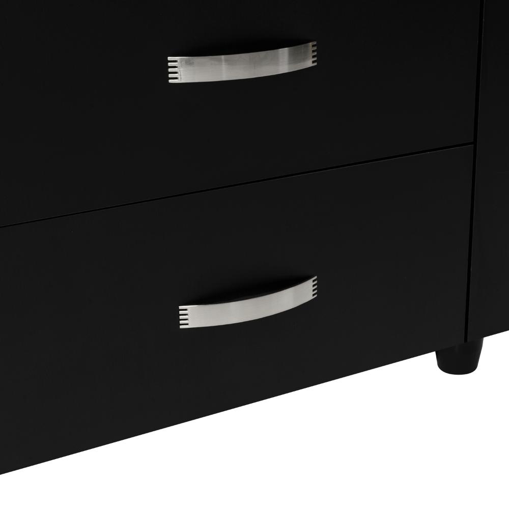 Mueble Multiusos Bariloche Bombay, Wengue, con Variedad de Entrepaños y Seis Puertas Abatibles