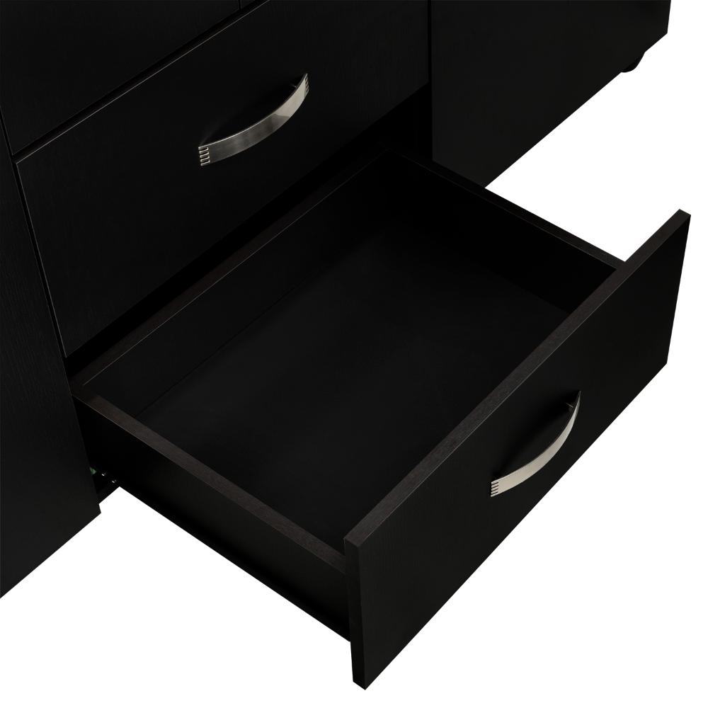 Mueble Multiusos Bariloche Bombay, Wengue, con Variedad de Entrepaños y Seis Puertas Abatibles