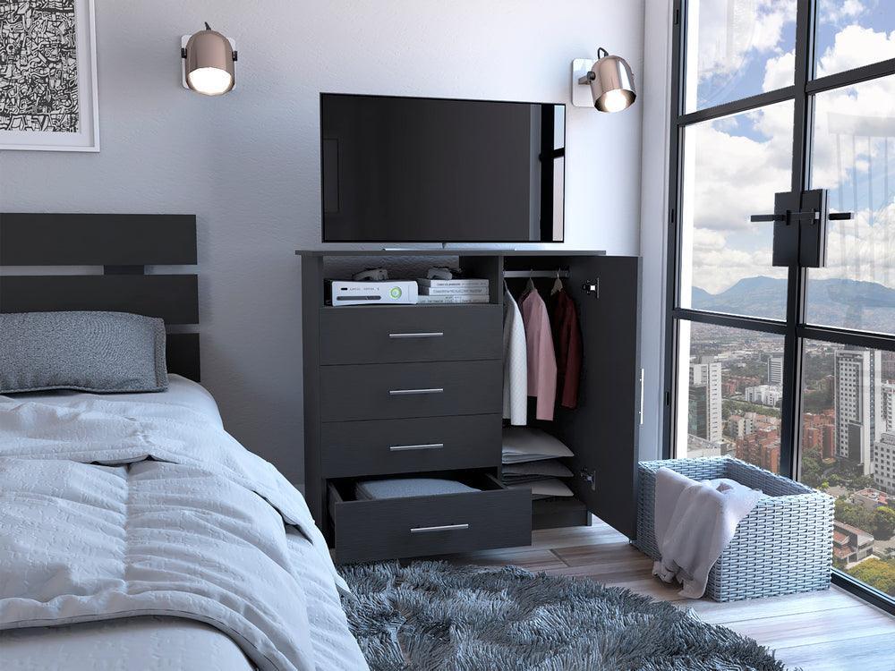 Set de 2 Organizadores Barlovento, Wengue, con Cuatro Cajones y una Puerta ZF