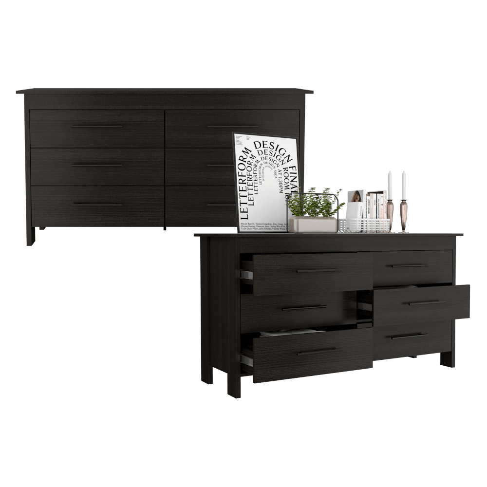 Set de 2 Organizadores Rosember, Wengue, con Seis Cajones
