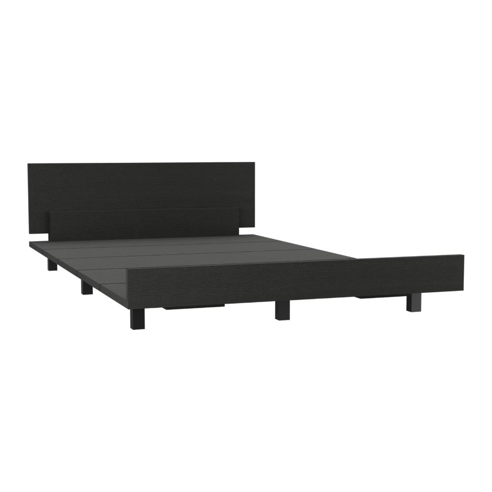 Cama Sencilla Wesley, Wengue, con Patas Metálicas