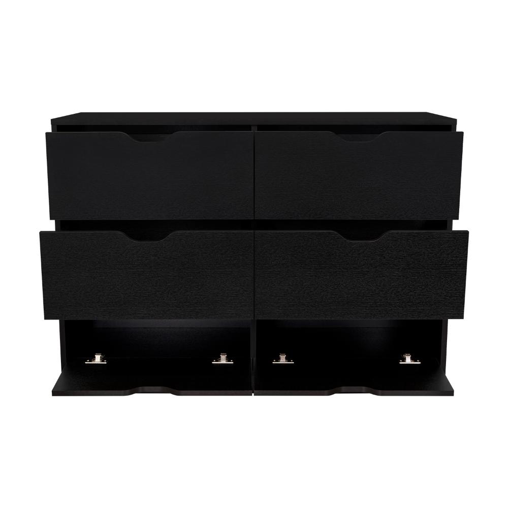 Set de 2 Organizadores Brasilia, Wengue, con Cuatro Cajones Multiusos Deslizables